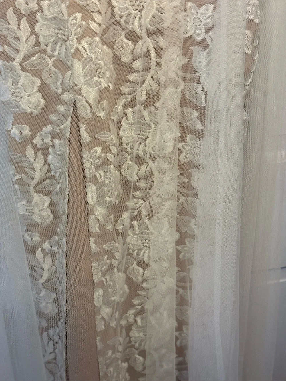 Aidan Mattox Lace Overlay Strapless Evening or Bridal Gown - Picture 6 of 13